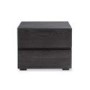 Hasena Tara Solid Oak 2 Drawer Bedside Table in Black
