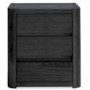 Hasena Kari Solid Oak 3 Drawer Bedside Table in Black