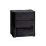 Hasena Kari Solid Oak 3 Drawer Bedside Table in Black