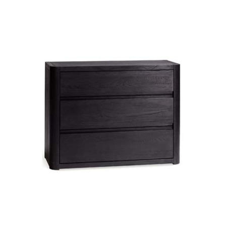 Hasena Kari Solid Oak 3 Drawer Chest in Black