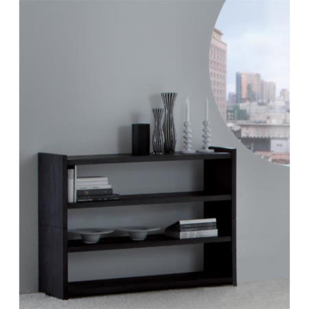 Hasena Kari Solid Oak 3 Shelf Bookcase in Black