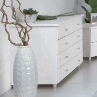 Mansa Solid Pine 32 Drawer Chest in White