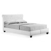LPD Amalfi White Upholstered Bed Frame - double 