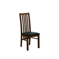 Zone Islar Solid Wood Slat Back Dining Chair in Brown