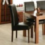 Islar Solid Wood Upholstered Dining Chair in Brown - 