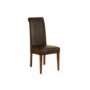 Islar Solid Wood Upholstered Dining Chair in Brown - 