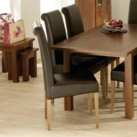 Zone Calza Oak Upholstered Roll Back Dining Chair in Brown