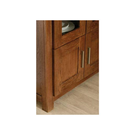 Zone Calza Oak Glazed 2 Door Display Cabinet