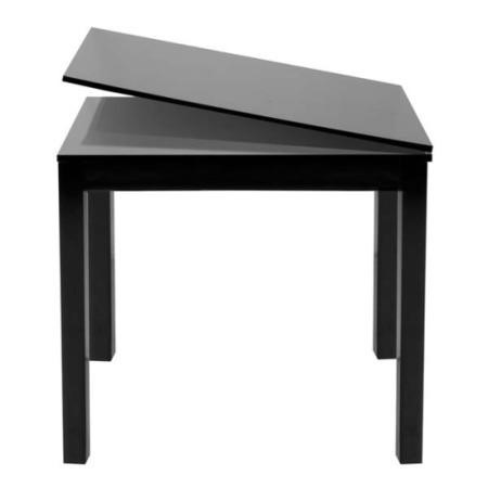 Dazzle High Gloss Black Square, Rectangular Square Extendable Dining Table