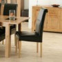 Acre Oak Upholstered Roll Back Dining Chair