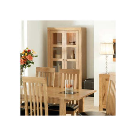 Acre Oak Glazed 2 Door Display Cabinet - 
