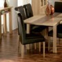 Zone Jenson Oak Roll Back Upholstered Dining Chair in Brown