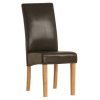 Zone Jenson Oak Upholstered Dining Chair in Brown