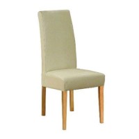 Jenson Oak Upholstered Dining Chair in Cream