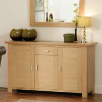 Zone Jenson Oak 3 Door 1 Drawer Sideboard