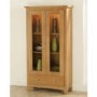 Zone Mallory Oak Glazed 2 Door Display Cabinet
