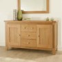 Zone Mallory Oak 2 Door 4 Drawer Sideboard