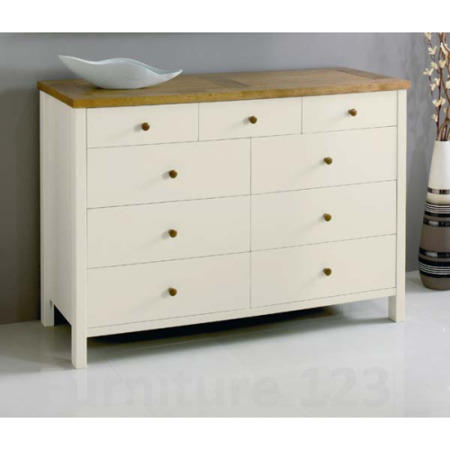 Bentley Designs Atlantis Two Tone 6  3 Drawer Chest