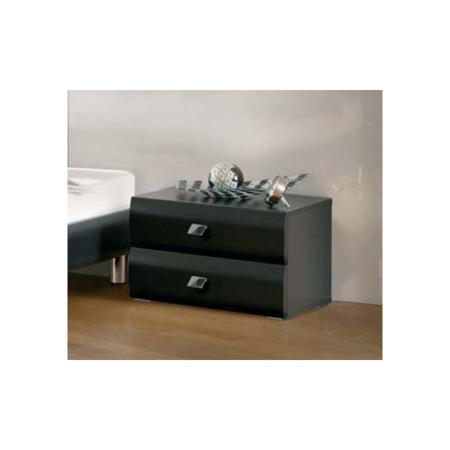 Hasena Caro 2 Drawer Bedside Table in Black