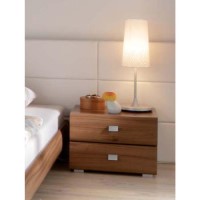 Hasena Caro 2 Drawer Bedside Table in Walnut