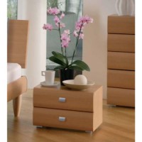 Hasena Caro 2 Drawer Bedside Table in Beech