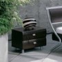 Hasena Caro 2 Drawer Bedside Table in Wenge and Matt