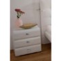 Hasena Caro 3 Drawer Bedside Table in White