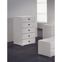 Hasena Caro 5 Drawer Narrow Chest in White