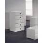 Hasena Caro 5 Drawer Narrow Chest in White