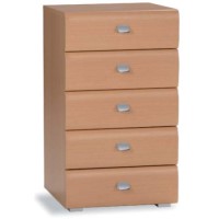 Hasena Caro 5 Drawer Narrow Chest in Beech