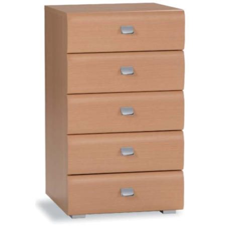 Hasena Caro 5 Drawer Narrow Chest in Beech