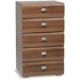 Hasena Caro 5 Drawer Narrow Chest in Walnut