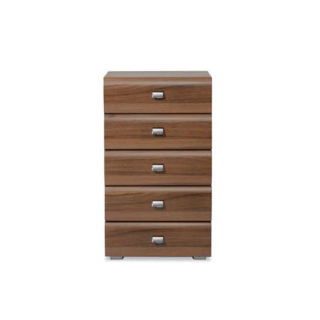 Hasena Caro 5 Drawer Narrow Chest in Walnut