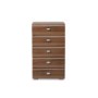 Hasena Caro 5 Drawer Narrow Chest in Walnut