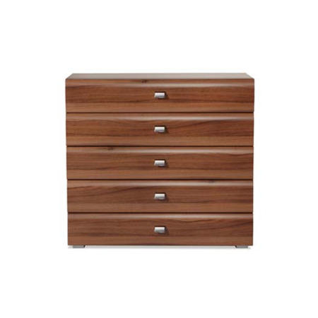 Hasena Caro 5 Drawer Wide Chest in Walnut