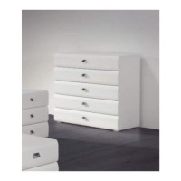 Hasena Caro 5 Drawer Wide Chest in White