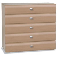 Hasena Caro 5 Drawer Wide Chest in Beech
