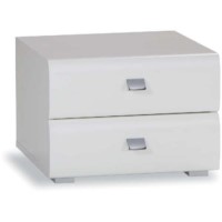 Hasena Caro 2 Drawer Bedside Table in White