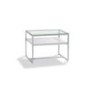 Hasena Caro Side Table in Matt and White with Glass Top