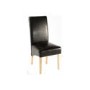 Milagros Rectangular Dining Set in Oak with 4 Chairs in Black