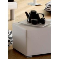 Hasena Caro White Leather Stool 