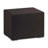 Hasena Caro Black Leather Footstool