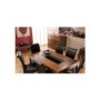 World Furniture Nevada Rectangular Dining Set in Walnut with 6 Chairs in Brown