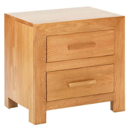 Heritage Furniture UK Caley Solid Oak 2 Drawer Bedside Chest