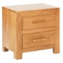 Heritage Furniture UK Caley Solid Oak 2 Drawer Bedside Chest