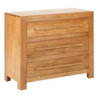 Heritage Furniture UK Caley Solid Oak 3 Drawer Chest