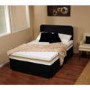 Visco Therapy Dusk Faux Suede Divan Bed in Black with Memory Foam Co Visco 2000 Memory Foam Mattress with vCool - single divan and mattress