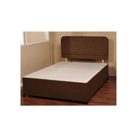 Visco Therapy Dusk Faux Suede Divan Bed in Brown with Memory Foam Co Visco 4000 Platinum Memory Foam Mattress - single divan and mattress