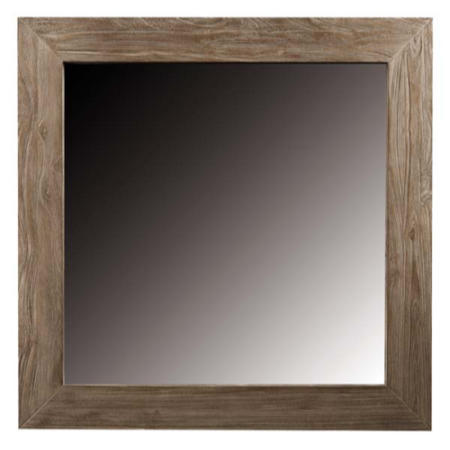 Alpes Developpement Cosmos Grey Tinted Solid Teak Square Mirror