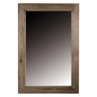 Alpes Developpement Cosmos Grey Tinted Solid Teak Rectangular Mirror